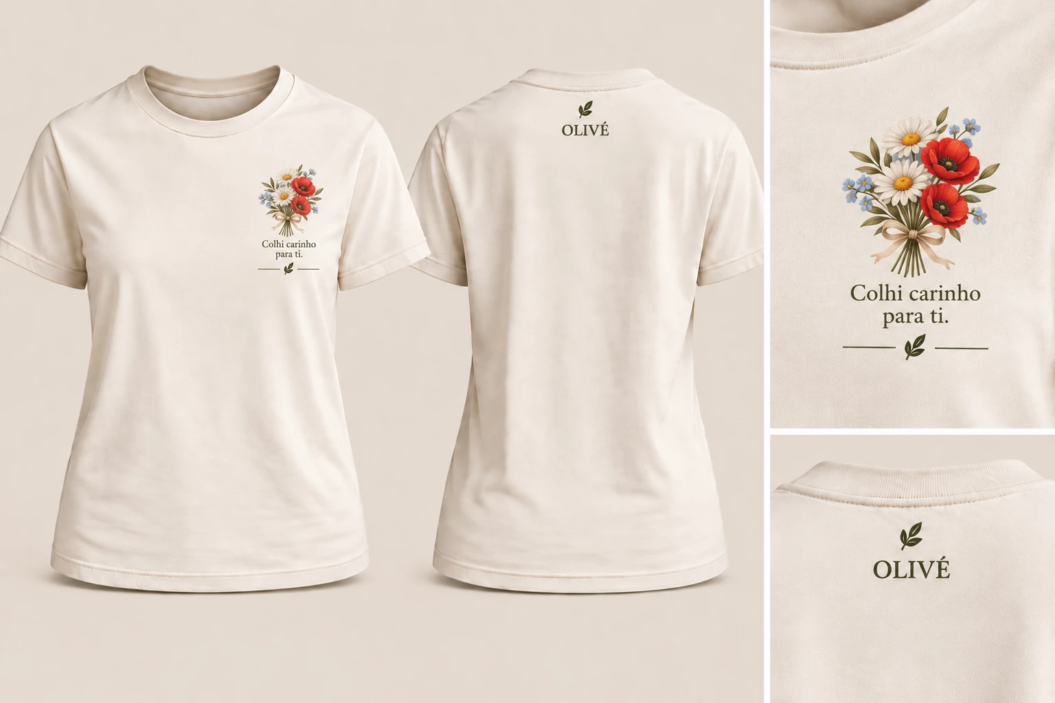 Colhi carinho para ti, t-shirt OLIVÉ