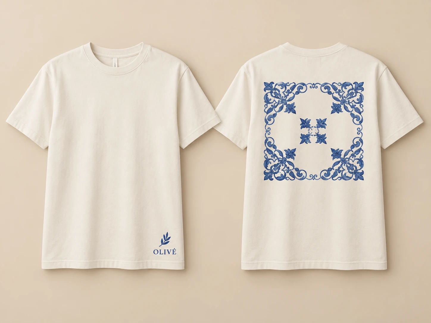 Azulejo — padrão 03, t-shirt OLIVÉ