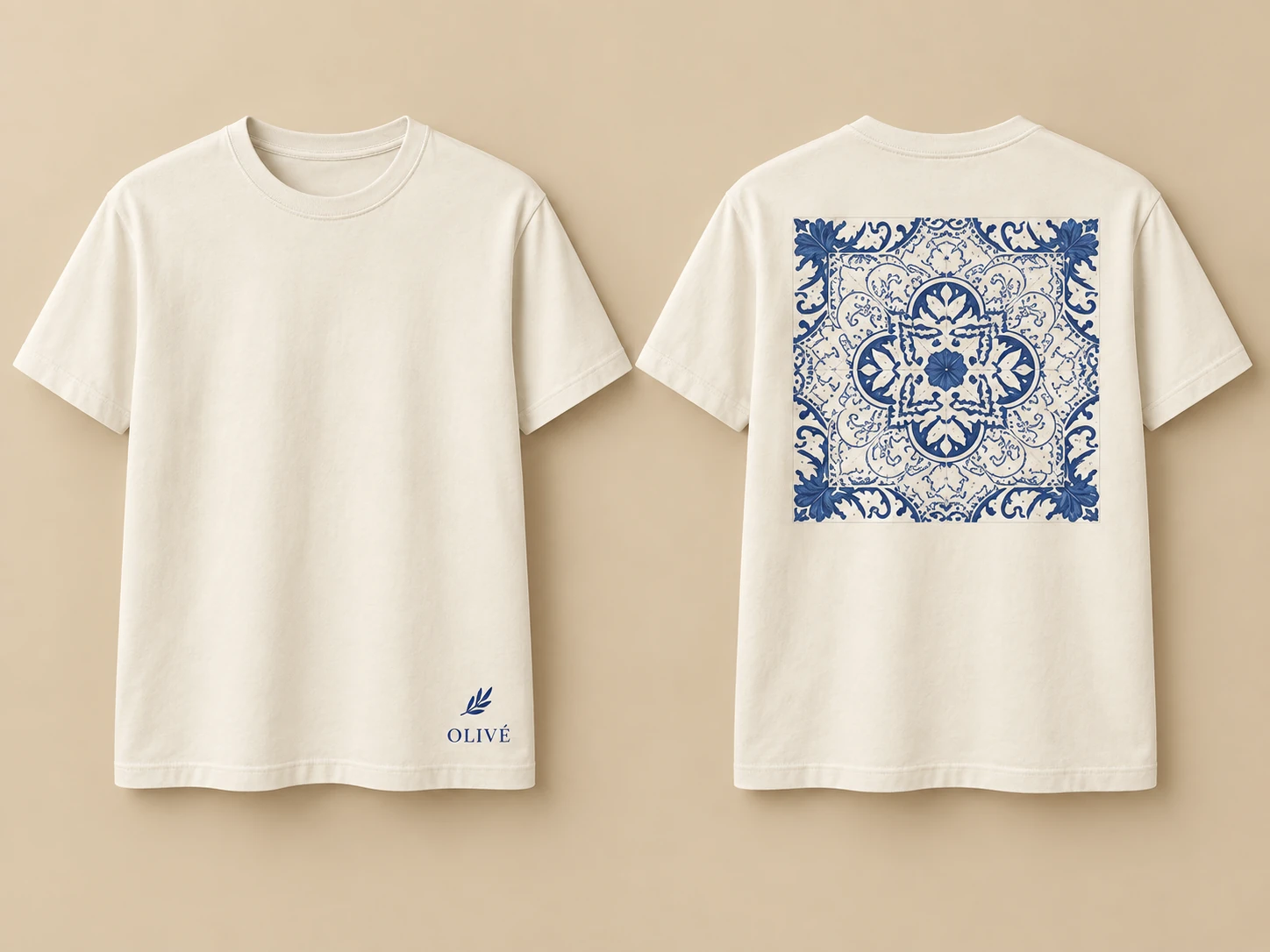 Azulejo — padrão 04, t-shirt OLIVÉ
