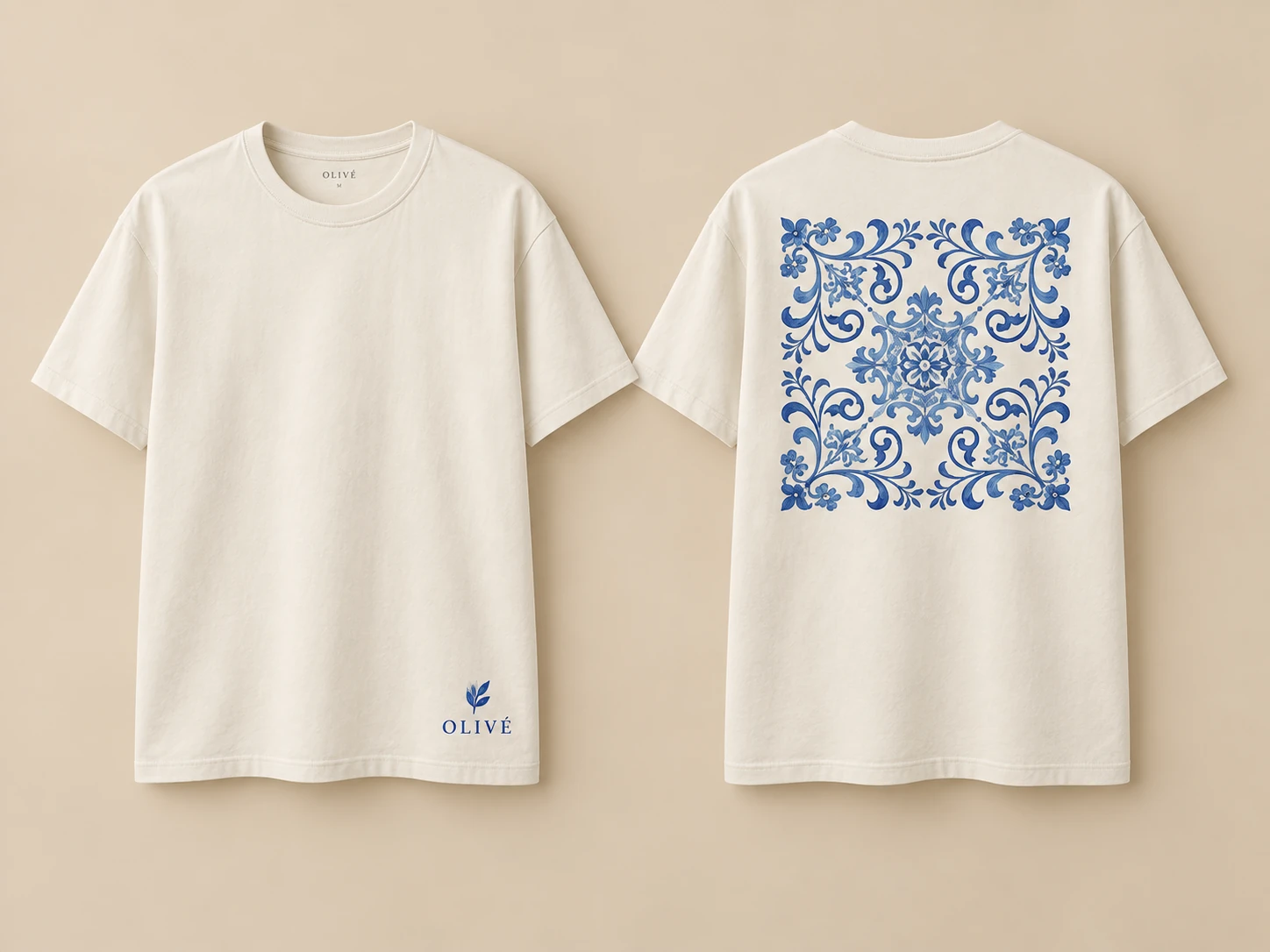 Azulejo — padrão 05, t-shirt OLIVÉ
