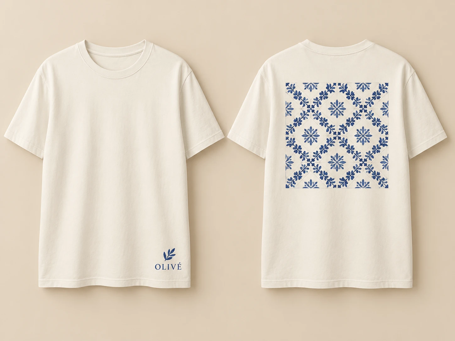 Azulejo — padrão 06, t-shirt OLIVÉ